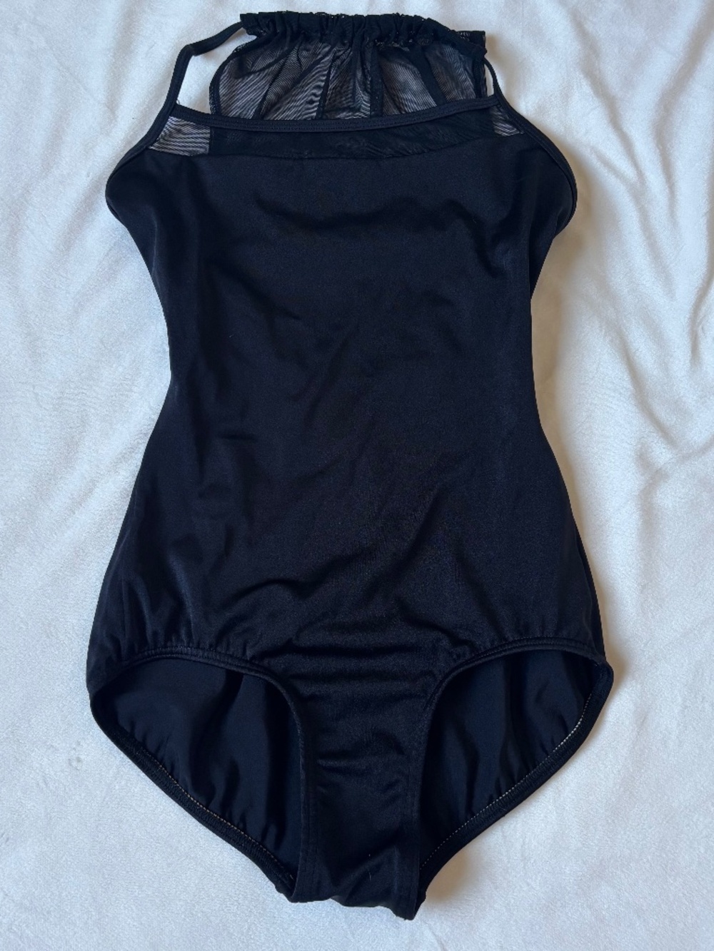 Premiere Collection by Body Wrappers Solid Black Leotard Made in USA Women M